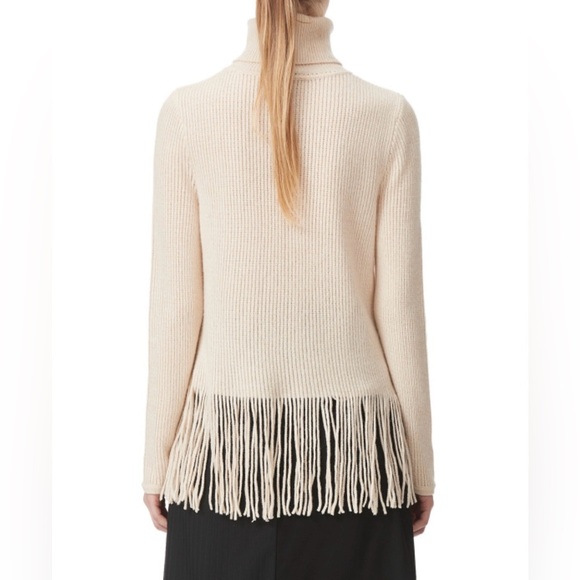 GUC Zimmermann- Wool and Cashmere Blend Fringe Turtleneck Sweater. Size US 2P - Picture 4 of 8